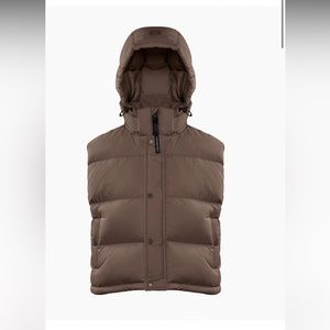 Super Puff Shorty Vest - Mocha Brown - Size XS